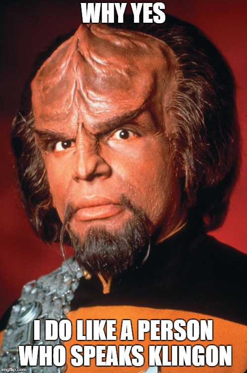 Embrace your inner Worf and learn Klingon