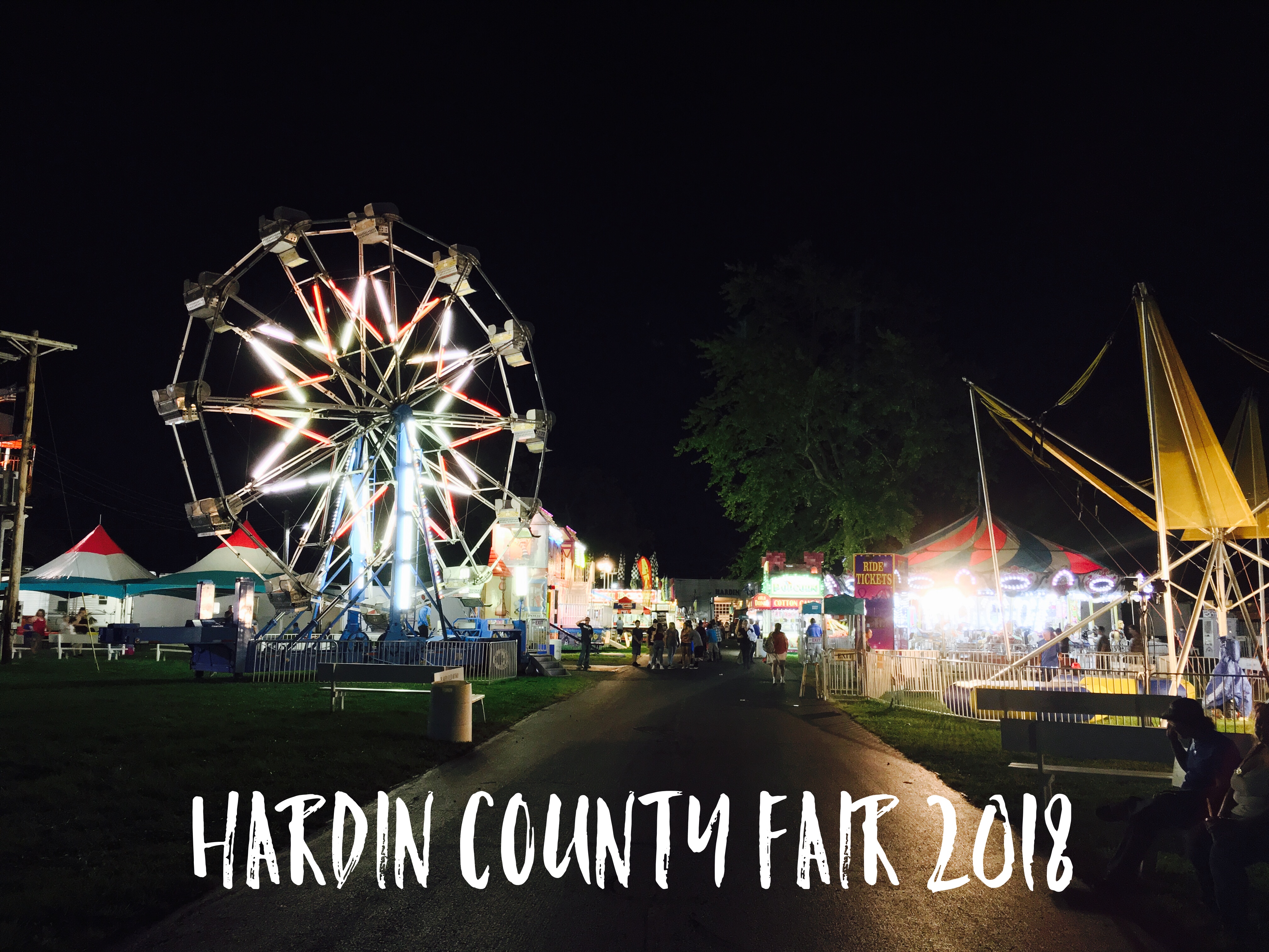 Hardin County Fair after dark