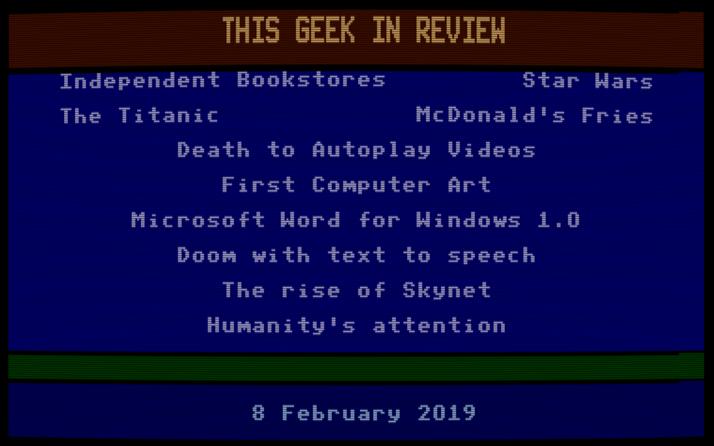 Saving indie bookstores – This Geek in Review for 8 Feb 2019