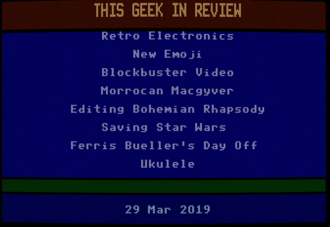 Retro electronics for your TV show and Movie – This Geek in Review for 29 Mar 2019