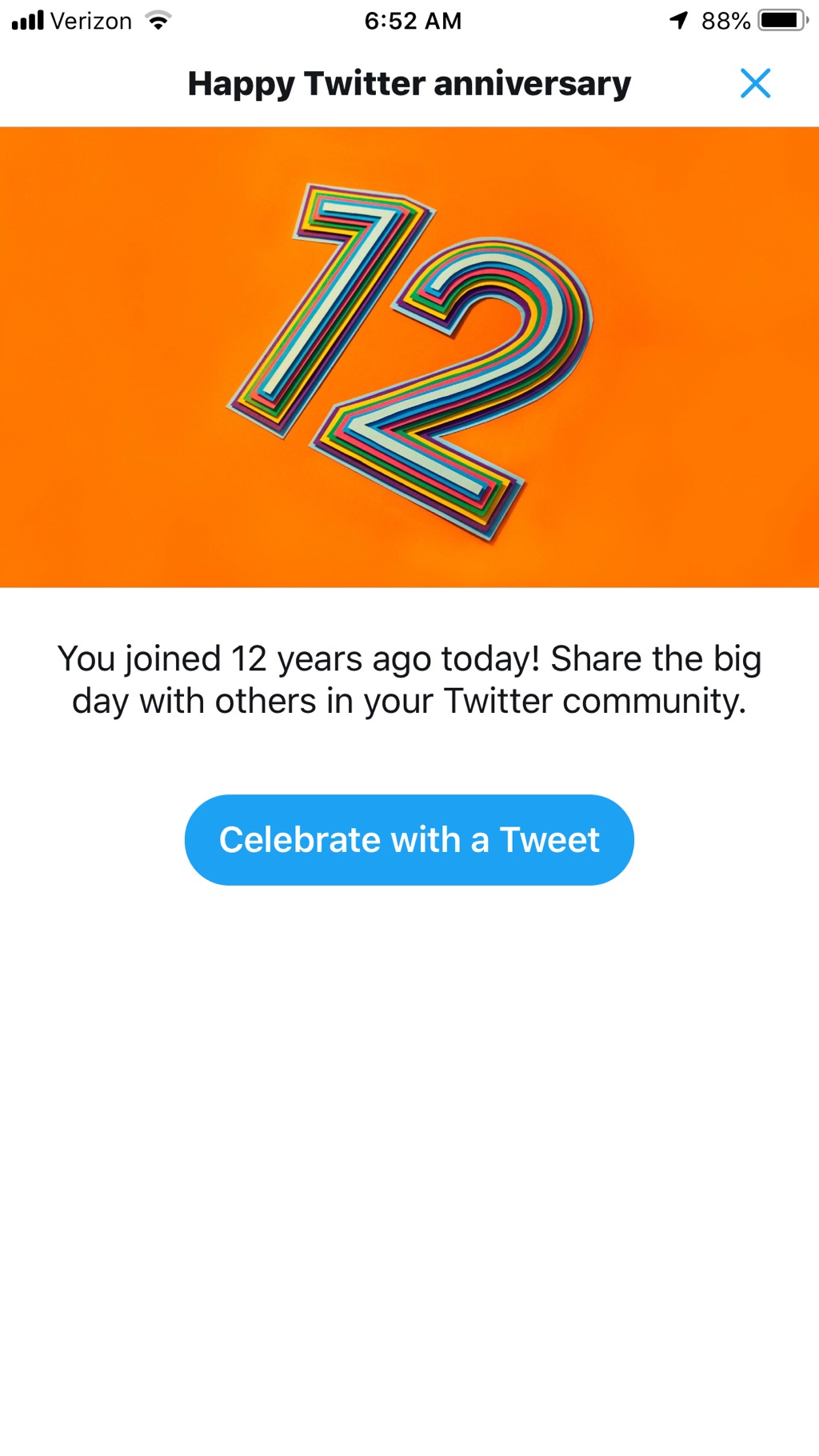 Wow, I joined Twitter 12 years ago!