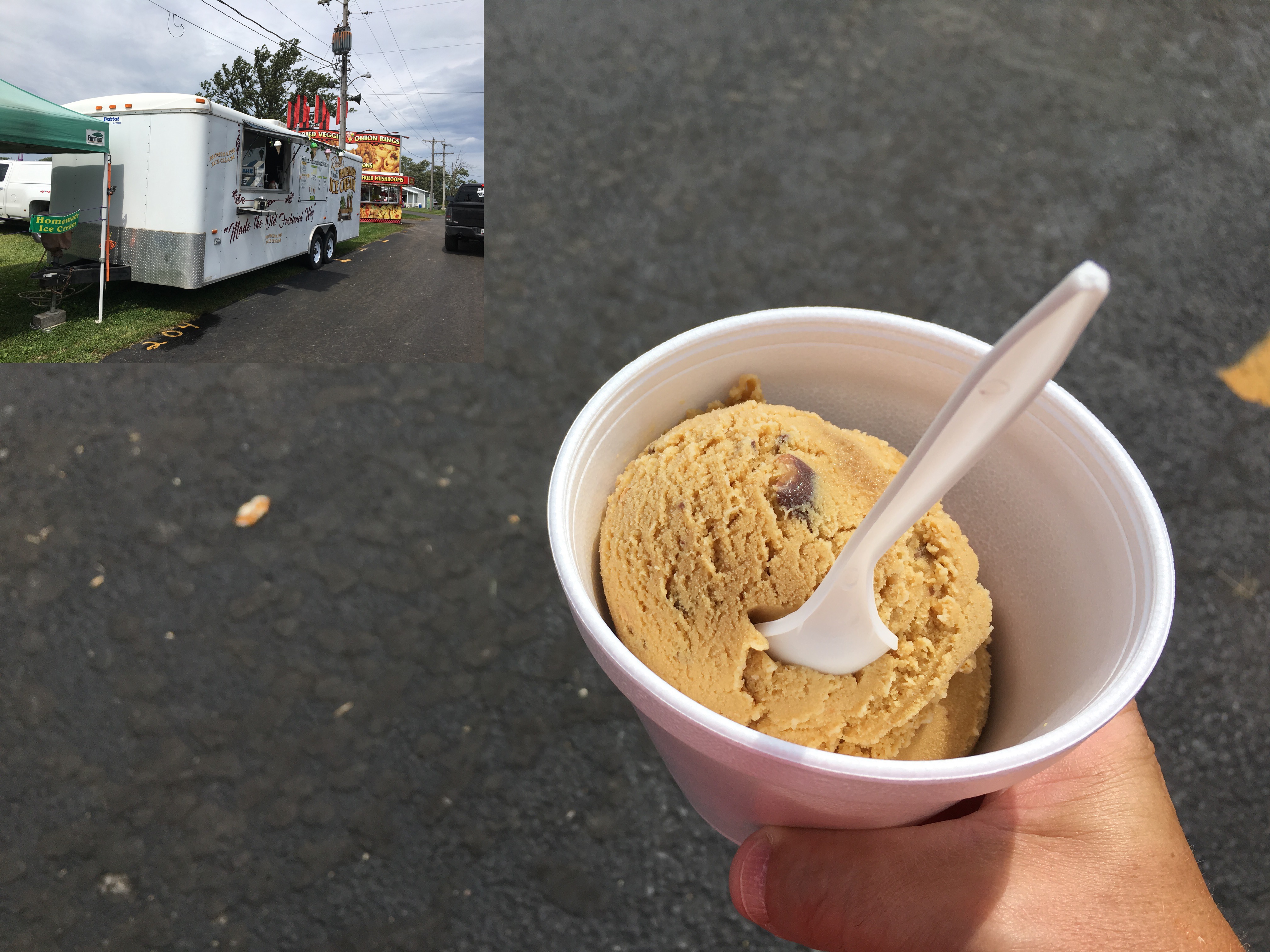 Homemade peanut butter ice cream with Reese’s cups