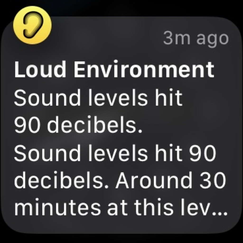 Apparently my morning jams on my way to work have gotten a little too loud for my Apple Watch