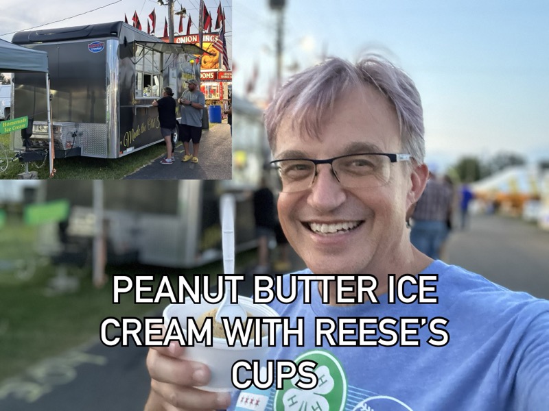 Peanut butter ice cream with Reese’s peanut butter cups!!