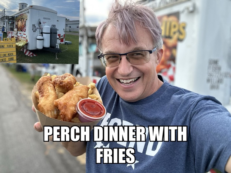 Perch dinner with fries!