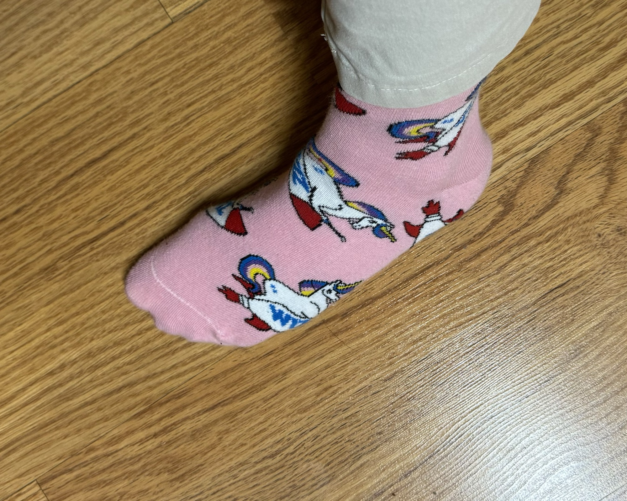 Pink with unicorns on rockets