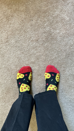 Pizza socks for the last day with students!