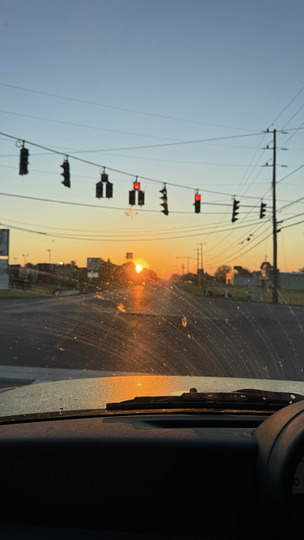 Well, this drive is starting terribly. The Eye of Sauron staring me down