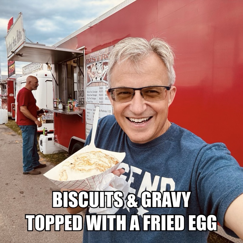 Biscuits & gravy topped with a fried egg!