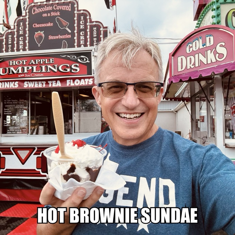 Hot brownie sundae!