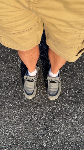 2025-07-30 Ankle socks and Hey Dudes
